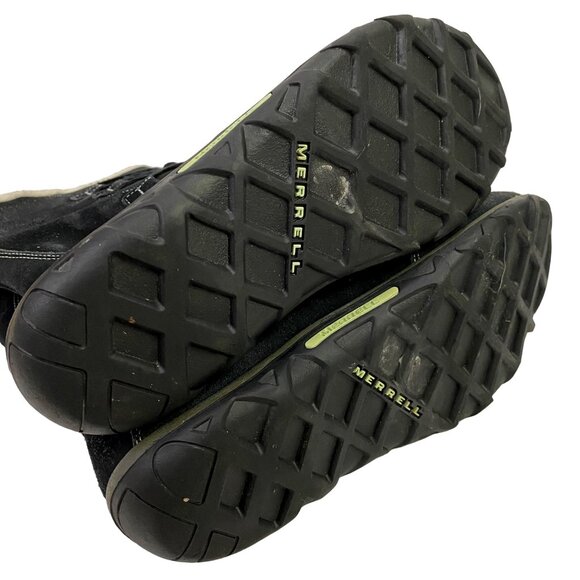 Merrell Jungle Moc Black Suede Leather Faux Fur Select Dry Winter Boots Kids 7 - Picture 13 of 16